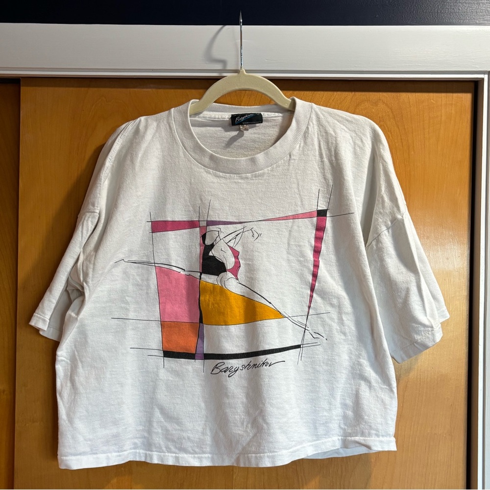 80s/90s vintage boxy abstract ballerina tshirt Baryshnikov